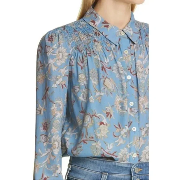VERONICA BEARD ($395) Dazed Floral Shirt Tops